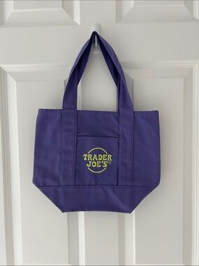Trader Joe's Purple Canvas Tote Limited Edition